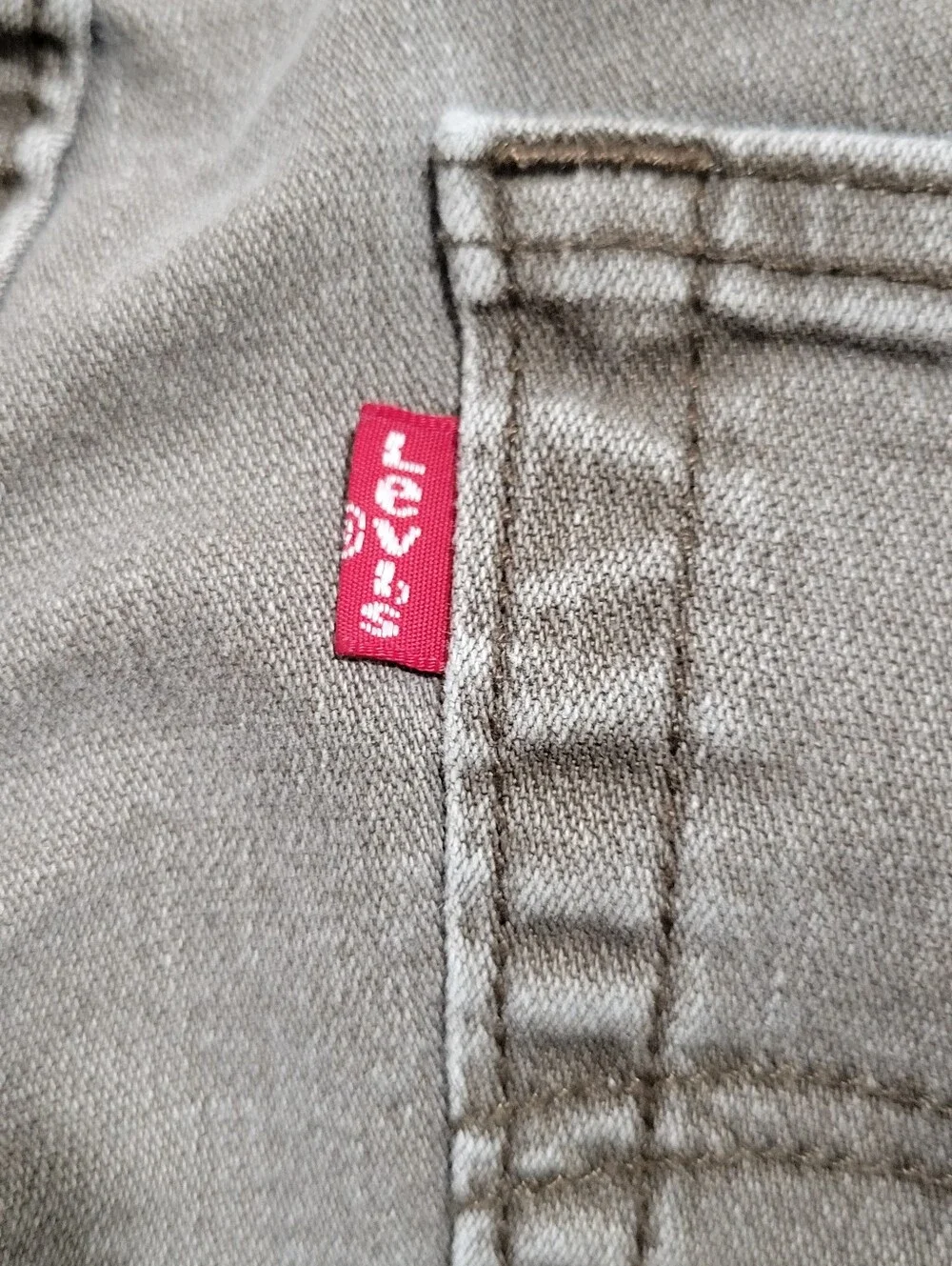 Levi’s Men’s Gray/Brown 511 Slim Fit Stretch Denim Jeans Low Rise 5-Pocket 36×34